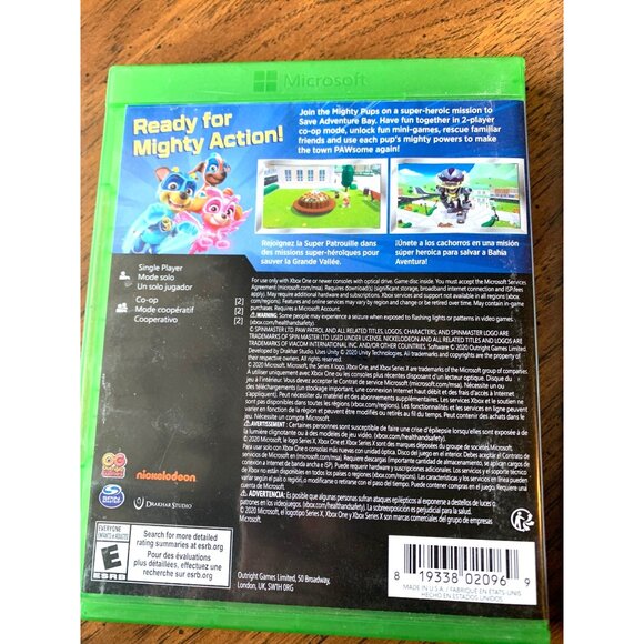 Paw Patrol Mighty Pups Save Adventure Bay Nickelodeon XBox One Video Game with c - Picture 2 of 4